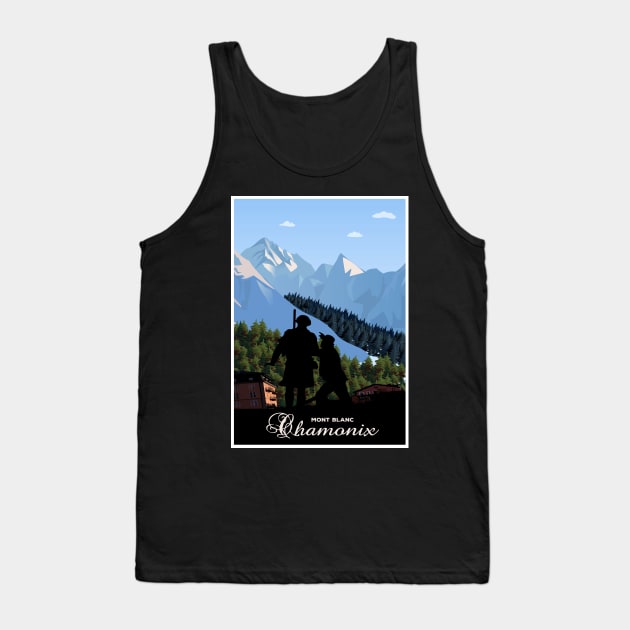 Chamonix,Mont Blanc,Travel Poster Tank Top by BokeeLee